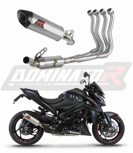 complete exhaust system with muffler DOMINATOR Full System HP8 fits the motorcycle Suzuki GSX S 1000 / F 2015   2020 6