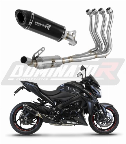 complete exhaust system with muffler DOMINATOR Full System HP8 BLACK fits the motorcycle Suzuki GSX S 1000 / F 2015   2020 6