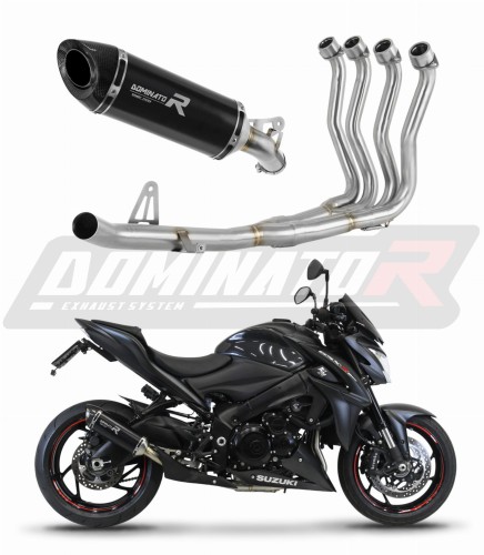 complete exhaust system with muffler DOMINATOR Full System HP8 BLACK fits the motorcycle Suzuki GSX S 1000 / F 2015   2020 6