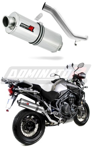 exhaust muffler DOMINATOR oval fits the motorcycle Triumph TIGER EXPLORER 1200 2012   2015 5