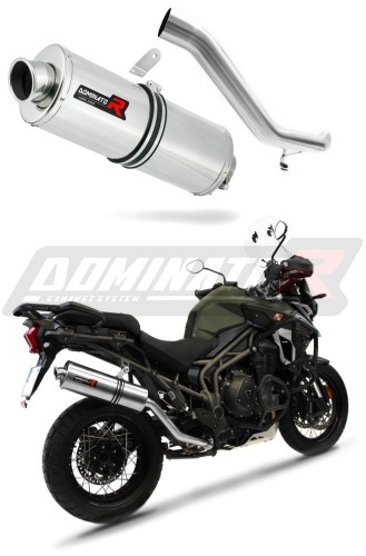 exhaust muffler DOMINATOR oval fits the motorcycle Triumph TIGER EXPLORER 1200 XC XR 2016   2017 6