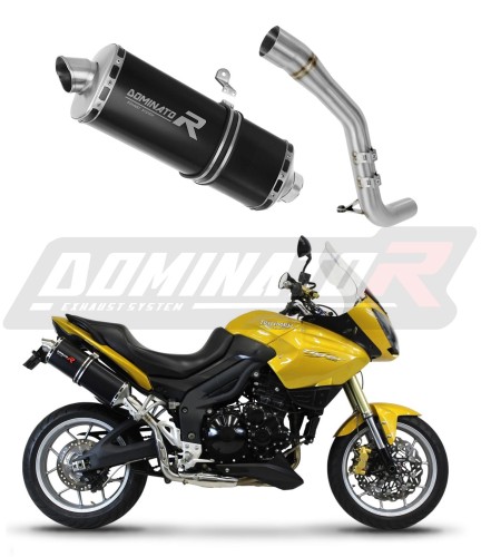 exhaust muffler DOMINATOR P7 BLACK fits the motorcycle Triumph Tiger 1050 2006   2012 6