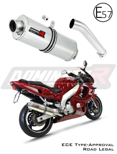 exhaust muffler DOMINATOR homologated road legal oval fits the motorcycle YZF 600R Thundercat 1996   2006 8