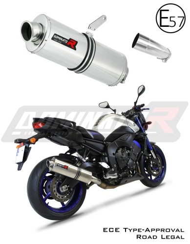 exhaust muffler DOMINATOR homologated road legal oval fits the motorcycle FZ 8 N / FZ8 S FAZER 2010   2016
