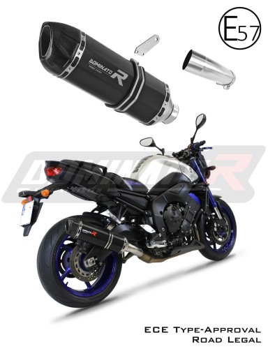 exhaust muffler DOMINATOR homologated road legal HP1 BLACK fits th