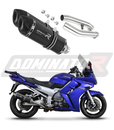 DOMINATOR HP1 FEKETE kipufogó dob Yamaha FJR 1300 2001 - 2005 motorkerékpárhoz 7
