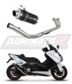 DOMINATOR Full System GP1 FEKETE kipufogódobbal ellátott teljes kipufogórendszer, amely illeszkedik a Yamaha XP 530 T-MAX 2012 - 2016 motorkerékpárhoz