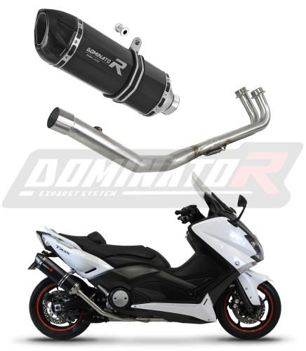 complete exhaust system with muffler DOMINATOR Full System HP1 BLACK fits the motorcycle Yamaha XP 530 T MAX 2012   2016 6