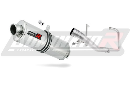 complete exhaust system with muffler DOMINATOR Full System oval fits the motorcycle Yamaha YBR 125 2000   2008 3