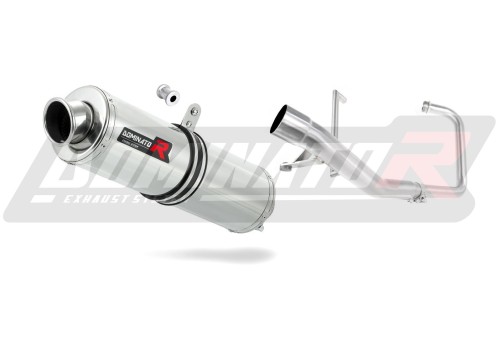 complete exhaust system with muffler DOMINATOR Full System ROUND fits the motorcycle Yamaha YBR 125 2000   2008 3
