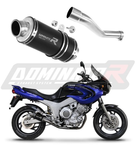 exhaust muffler DOMINATOR GP1 BLACK fits the motorcycle Yamaha TDM 850 Right Side 1991   1995 6