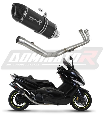 complete exhaust system with muffler DOMINATOR Full System HP1 BLACK fits the motorcycle Yamaha T MAX 500 2008   2011 6