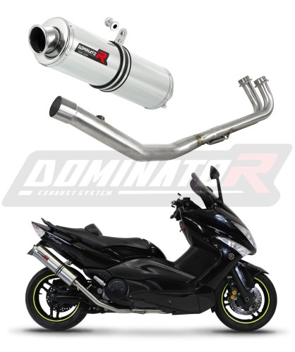 complete exhaust system with muffler DOMINATOR Full System ROUND fits the motorcycle Yamaha T MAX 500 2008   2011 6