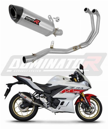 komplett kipufogórendszer DOMINATOR Full System HP8 dobbal a Yamaha YZF-R3 2019 - 2024 motorkerékpárhoz 6
