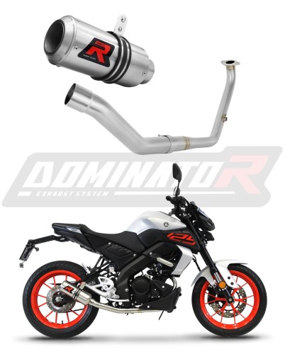 complete exhaust system with muffler DOMINATOR Full System GP fits the motorcycle Yamaha MT 125 2021   2024 6