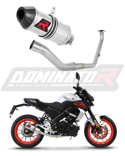 complete exhaust system with muffler DOMINATOR Full System HP3 fits the motorcycle Yamaha MT 125 2021   2024 6