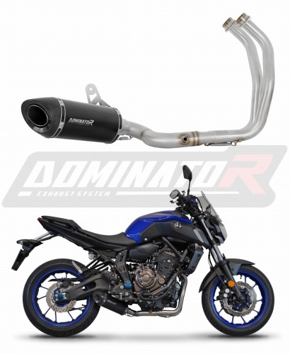 komplett DOMINATOR kipufogórendszer HP8 FEKETE dobbal, amely illeszkedik a Yamaha XSR 7 motorkerékpárhoz