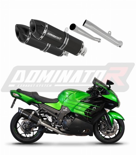 DOMINATOR HP5 FEKETE kipufogó dob KAWASAKI ZZR 1400 2012 - 2023 motorkerékpárhoz 6