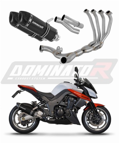 complete exhaust system with muffler DOMINATOR Full System HP1 BLACK fits the motorcycle Kawasaki Z1000 2014   2016 7