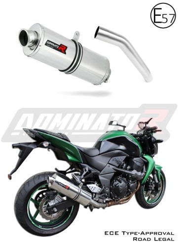 exhaust muffler DOMINATOR homologated road legal oval fits the motorcycle Kawasaki Z750 2007   2012 5