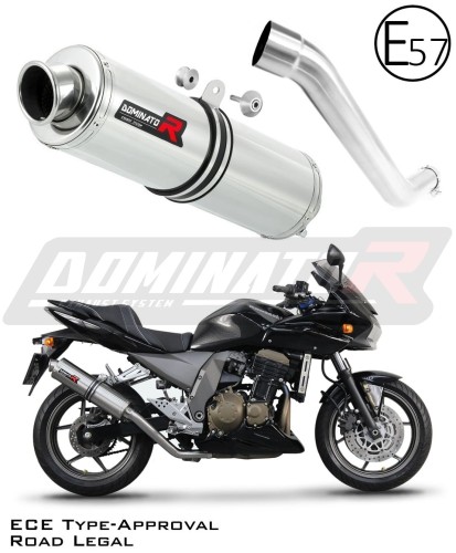 exhaust muffler DOMINATOR homologated road legal ROUND fits the motorcycle Kawasaki Z750 2004   2006 6