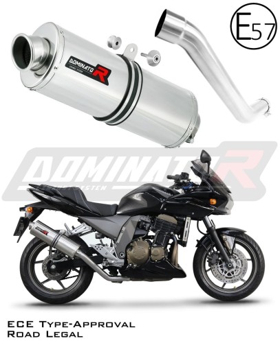 exhaust muffler DOMINATOR homologated road legal oval fits the motorcycle Kawasaki Z750 2004   2006 6