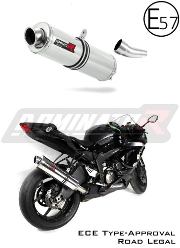 DOMINATOR homologált kerek kipufogó dob Kawasaki ZX6R 636 2009 - 2020 motorkerékpárhoz 5