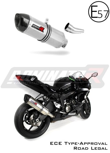 exhaust muffler DOMINATOR homologated road legal HP1 fits the motorcycle Kawasaki ZX6R 636 2009   2020 5