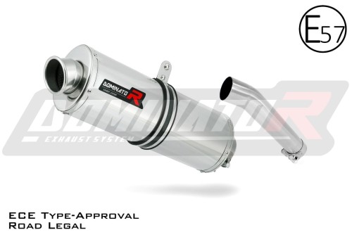 exhaust muffler DOMINATOR homologated road legal oval fits the motorcycle Yamaha FZS FAZER 600 1998   2003 3