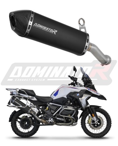 exhaust muffler DOMINATOR homologated road legal BLACK HP7 fits to BMW R1200GS Adventure 2013  2018