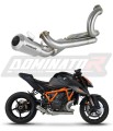 DOMINATOR GPS Mid Pipe decat kipufogó hangtompító, amely illeszkedik a KTM 1290/1390 Super Duke 2020 - 2024 motorkerékpárhoz
