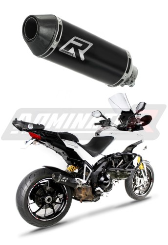 exhaust muffler DOMINATOR HP3 BLACK fits the motorcycle Ducati MTS MULTISTRADA 1200 2010   2014
