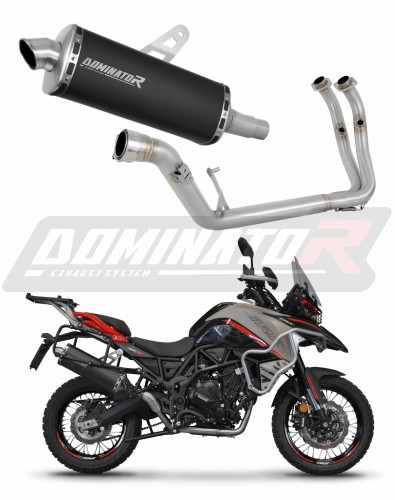 DOMINATOR komplett kipufogórendszer P7 FEKETE dobbal, Benelli TRK 702 / TRK 702X 2023 - 2024 motorkerékpárhoz 5
