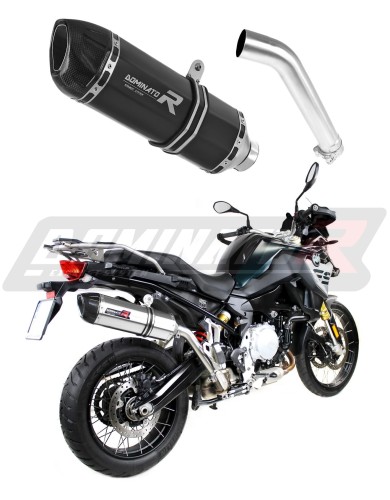 exhaust muffler DOMINATOR homologated road legal BLACK HP1 fits the motorcycle BMW F850GS Adventure 2016   2020