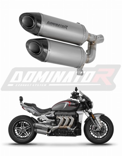exhaust muffler DOMINATOR titanium HP8 fits the motorcycle TRIUMPH ROCKET 3 GT 2019   2024