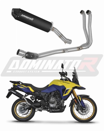 complete exhaust system with muffler DOMINATOR Full System MX2 BLACK fits the motorcycle Suzuki V Strom 800 SE / DE 2023   2024 5