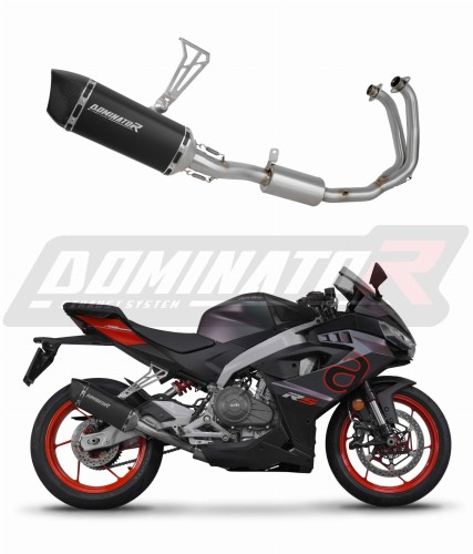 DOMINATOR Full System HP6 FEKETE komplett kipufogórendszer Aprilia RS 457 2024 - 2026 motorkerékpárhoz