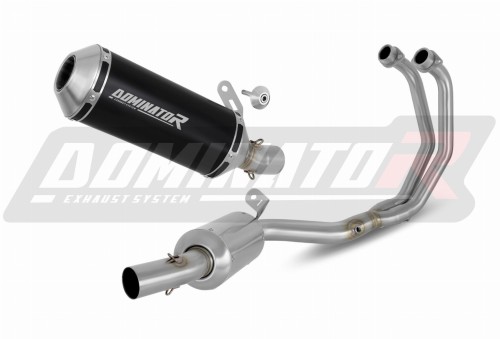 complete exhaust system with muffler DOMINATOR Full System OV G2 BLACK fits the motorcycle Yamaha MT 03 2020   2023 2