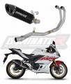 complete exhaust system with muffler DOMINATOR Full System HP8 BLACK fits the motorcycle Yamaha YZF R3 2019   2024 2