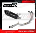 complete exhaust system with muffler DOMINATOR Full System HP8 BLACK fits the motorcycle Yamaha YZF R3 2019   2024 4