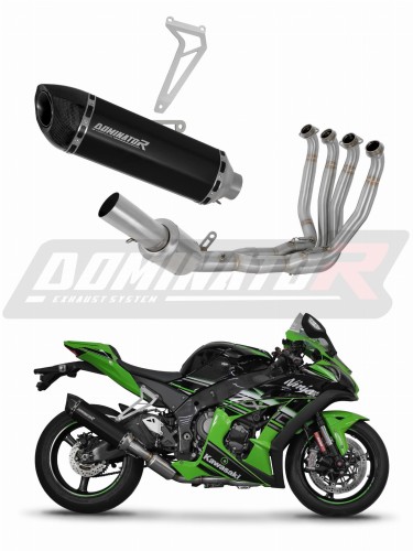DOMINATOR Full System HP5 FEKETE komplett kipufogórendszer dobbal Kawasaki ZX10R 2016 - 2020 motorkerékpárhoz
