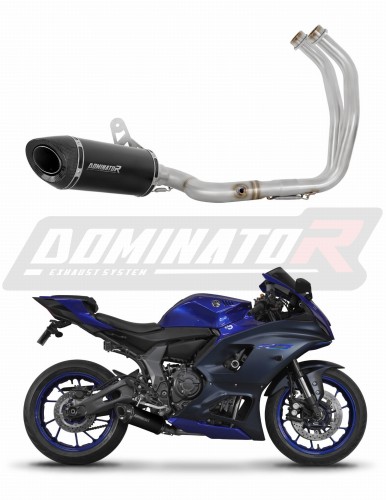 DOMINATOR Full System HP8 FEKETE komplett kipufogórendszer kipufogódobbal a Yamaha YZF R7 2021 - 2024 motorkerékpárhoz 5