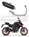 complete exhaust system with muffler DOMINATOR Full System HP8 BLACK fits the motorcycle KTM 125 Duke 2024