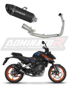KTM 125 Duke 2024 Teljes rendszer leömlő kipufogó dob HP8 FEKETE + dB killer