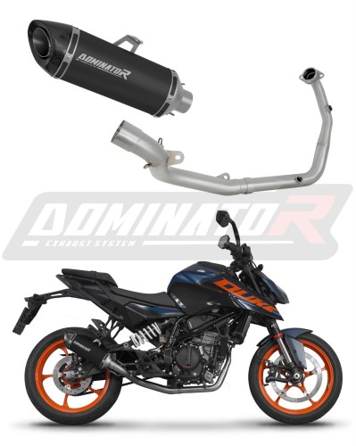 teljes kipufogórendszer DOMINATOR Full System HP8 FEKETE dobbal, KTM 125 Duke 2024 motorkerékpárhoz