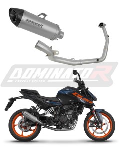 KTM 125 Duke 2024 Teljes rendszer Kipufogó leömlő Titán dob HP8 + dB killer