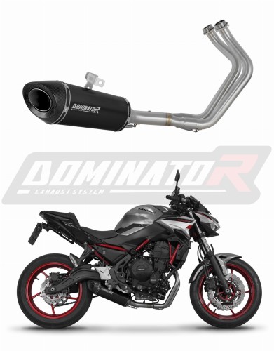 DOMINATOR Full System HP8 FEKETE komplett kipufogórendszer Kawasaki Ninja 650 2023 - 2026 motorkerékpárhoz
