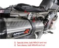 DOMINATOR HP1 FEKETE kipufogó dob, amely illik az Aprilia SMV DORSODURO 750 2008 - 2016 motorkerékpárhoz 3