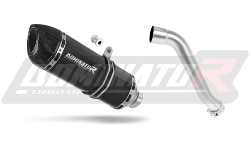 exhaust muffler DOMINATOR HP1 BLACK fits the motorcycle Honda XL 650 V TRANSALP 2001   2007