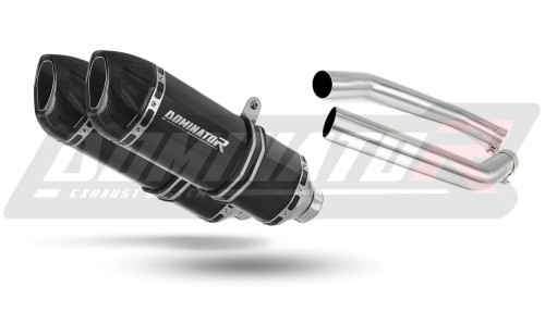 exhaust muffler DOMINATOR HP1 BLACK fits the motorcycle Honda VTR 1000 SP2 2002   2006